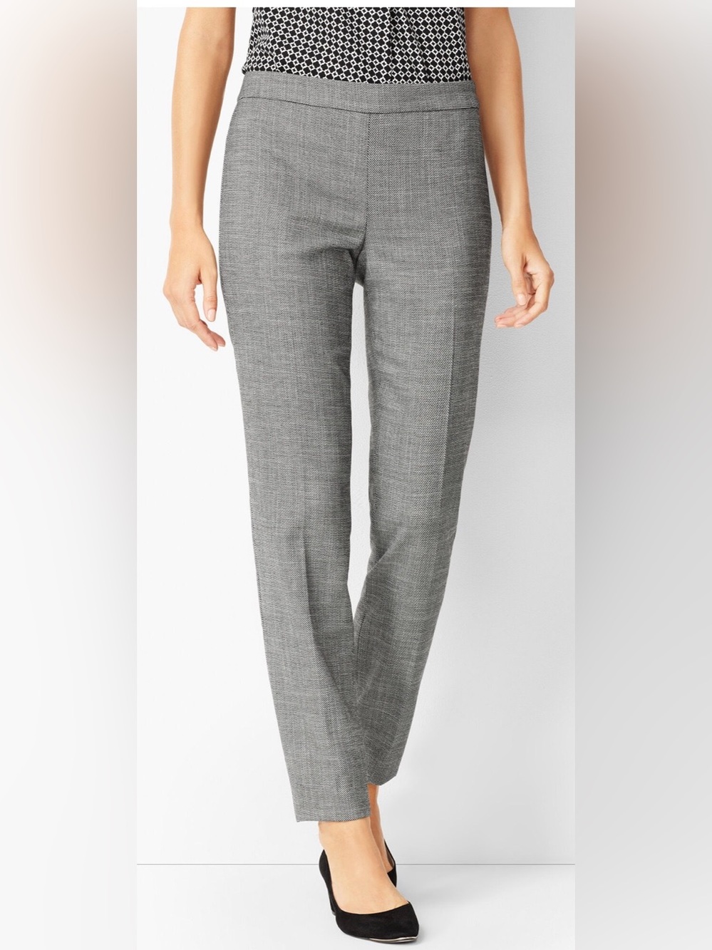 Talbots Gray Slim Ankle Pants Women’s 6 Petite Career Office Stretch